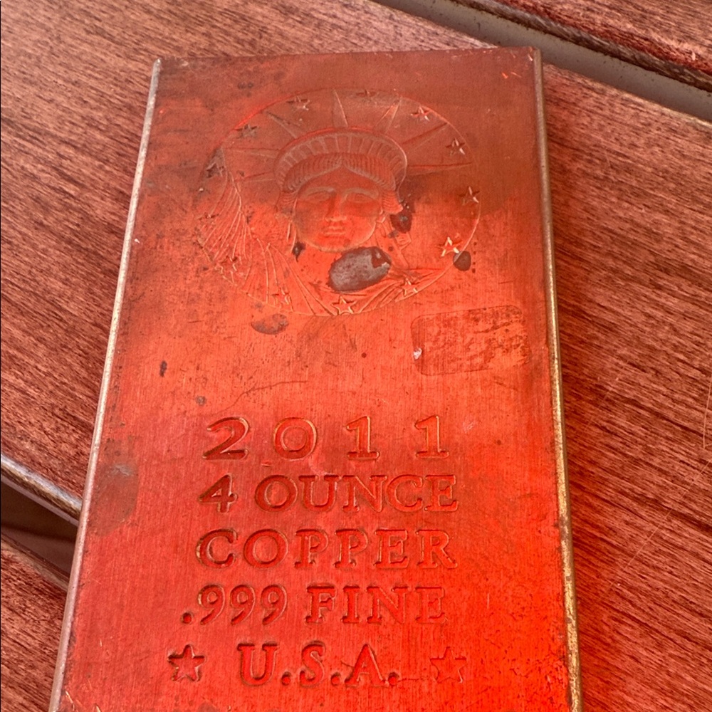 Copper Bullion Bar - 4 Ounce
